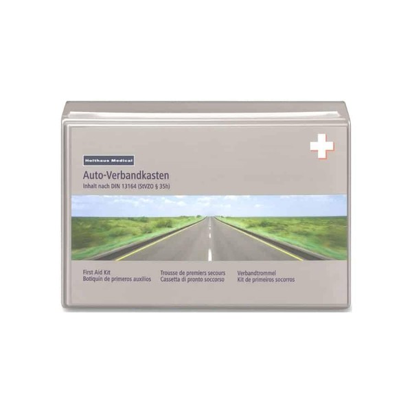 Holthaus Car First Aid Kit Grey DIN13164-2022 (MHD 09.2027)