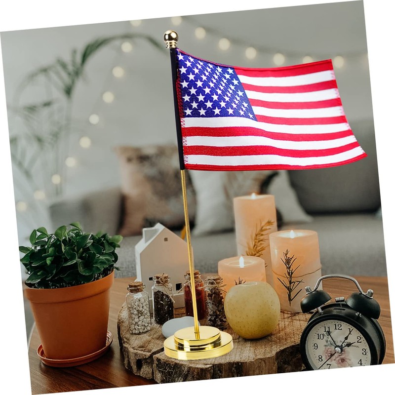 Operitacx Conference Room Flag Pole Stable Metal Flagpoles Desk Flag