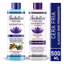 Keratina Brasileña Revitalliss Cera Fría + Shampoo 500ml