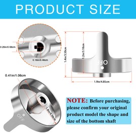 Upgraded W10766544 Gas Stove knobs Replacement for Whirlpool WFG540H0ES0 Range Oven, Replaces W10430807 W10676228 4248219 AP5958476 PS10067059 EAP10067059 | Funmit