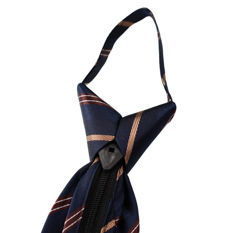 Michi Kolondon One-Touch Necktie, Brand, Present, Gift, Stylish, Silk, Zipper