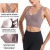 HANERDUN Women's Mittle Support Sports Bra Crossback Push Up Yoga