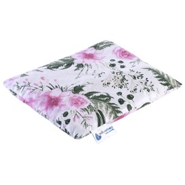 Medi Partners Cherry Stone Cushion, Grain Cushion, Large Heat Cushion, 500 g, 20 x 25 cm Rectangle, Eco, Natural, 100% Cotton, Heat/Cold Therapy, Massage Therapy (Rose Flowers)