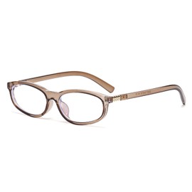 LJCZKA Oval Blue Light Blocking Glasses Women Cat Eye Computer Glasses Anti Eyestrain Small Narrow 90s Trendy Shades