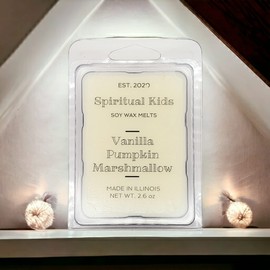 Vanilla Pumpkin Marshmallow Soy Wax Melts 2.6oz 1 Pack All Natural Soy Wax 6 Cubes Hand Poured with Fragrant/Essential Oils! | Food Scented Melts | Birthday Gift
