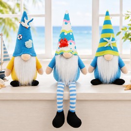 KnomeKo Summer Gnomes 3Pcs, Beach Theme Summer Decorations for Home Office