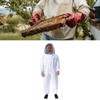 Professional Bee Suit Comfortable Breathable White Double Side Large Pocket