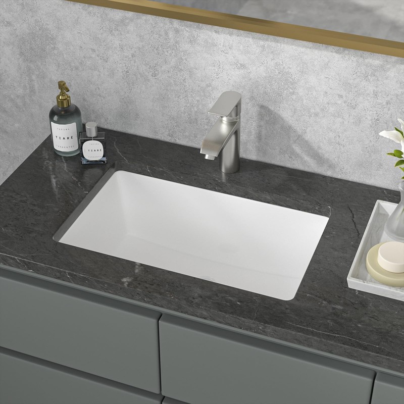 Sarlai Undermount Bathroom Sink - 21 x 13 inch Rectangular