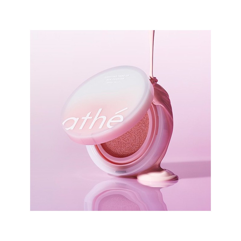 Attee (아떼뷰티)아떼 비건 릴리프 라이팅 톤업 선 쿠션 톤 코렉팅