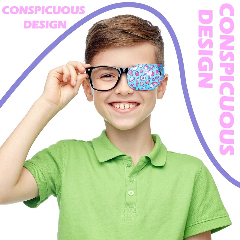 12 Parches para Ojos de Gafas para Niños Cubierta Parche