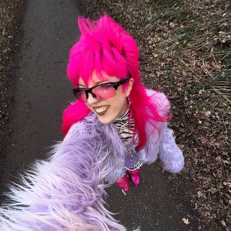 Crazy Color Vibrant Pinkissimo Semi-Permanent Hair Dye. Highly Pigmented Magenta