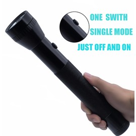 Darlur Heavy Duty 3 D Cell Battery LED Big Flashlights, High Lumens,for Home Emergency，Single Mode, Ourdoor，Aluminum(2 Pack)