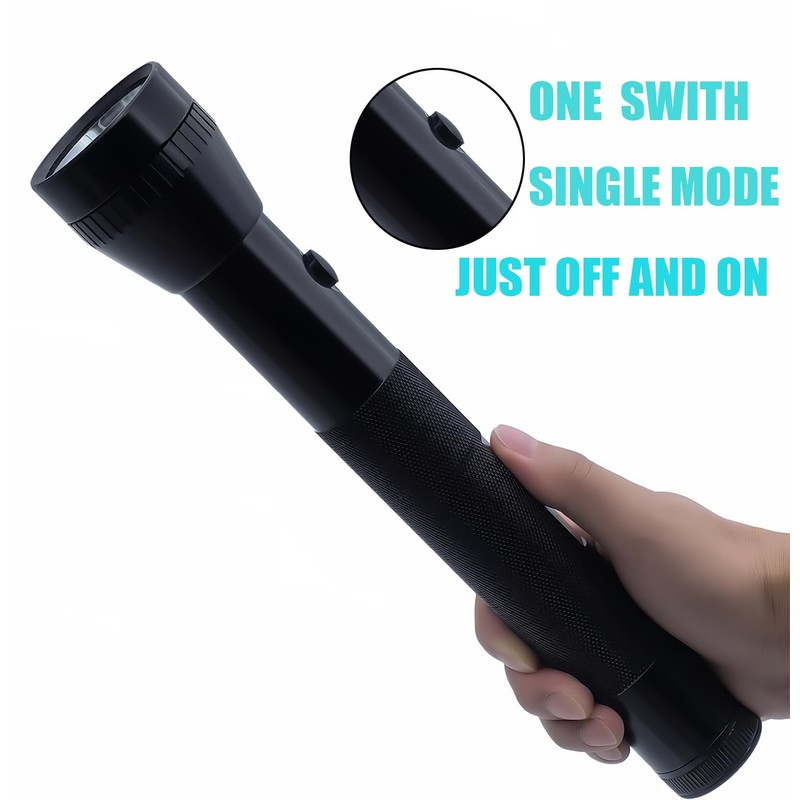 Darlur Heavy Duty 3 D Cell Battery LED Big Flashlights,