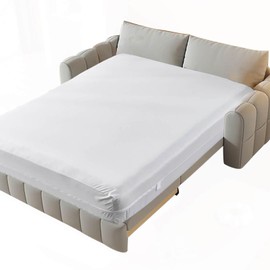 Kingnex 54x72x6 Zippered Sleeper Sofa Full Mattress Encasement Cover Waterproof 6 Sided Mattress Protector for Sofa Bed