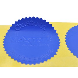 1.75" Self Adhesive Seal Labels for Certificates, Notary Embossing Seals - Matte Blue -100 Count