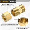 sourcing map 2Pcs Brass Compression Tube Fitting, 9.52mm Tube OD