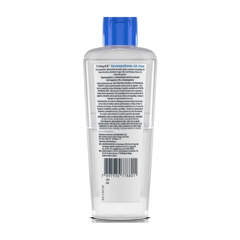 Desmaquillante Oil Free Piel Sensible 177ml Cetaphil
