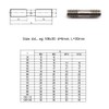 10Pcs M10x50 Stainless Steel Double End Threaded Rod, Double-End Threaded