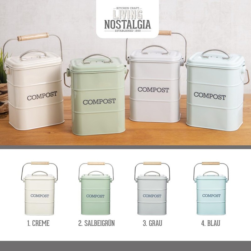 Kitchen Craft Living Nostalgia Metal Kitchen Composter