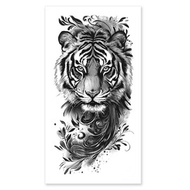 Gel Luna Realistic beast tiger arm henna tattoo tattoo sticker for men, 1 piece, T-201 / 젤루나 남성용 리얼한 맹수 호랑이 팔 헤나 문신 타투 스티커, 1개, T-201