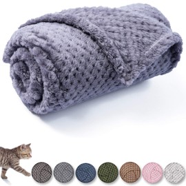Dog Blanket or Cat Blanket or Pet Blanket, Warm Soft Fuzzy Blankets for Puppy, Small, Medium, Large Dogs or Kitten, Cats, Plush Fleece Throws for Bed, Couch, Sofa, Travel (M/32" x 40", Purple)