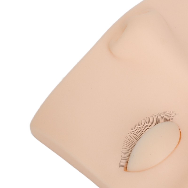 Eyelash Mannequin Head Practice Realistic Half Face Makeup Head Training