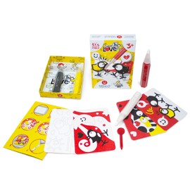 Sabbiarelli Sand-it For Fun Kit Tweet & Love Heart Animals - Creative Craft Set: Craft and Paint the PENNUTI SKIZZATI with Sand, Sand Pictures for Children from 3+, Birthday Gift Idea