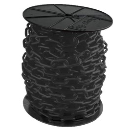 Mr. Chain Plastic Barrier Chain Reel, Black, 1.5-Inch Link Diameter, 200-Foot Length (30103)