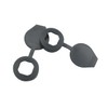 WELWIK 6PCS 19mm Door Lock Dust Cover Black Plastic Keyhole