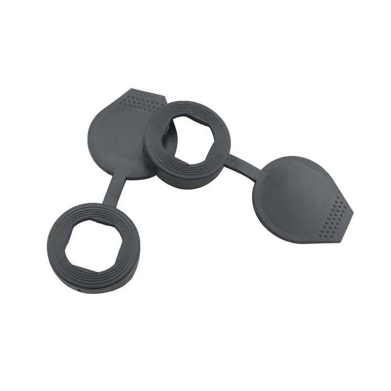 WELWIK 6PCS 19mm Door Lock Dust Cover Black Plastic Keyhole