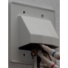 Arlington CE2-1 Recessed Low Voltage Cable Plate, 2-Gang, White, 1-Pack
