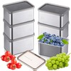 Hushee 6 Pcs 304 Stainless Steel Sandwich Containers with Lids