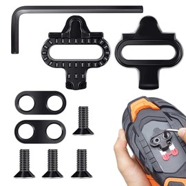 SPD Compatible, Bicycle Shoe Plates Compatible with Shimano SPD SM-SH51, 2-Hole Click Pedals Cleats Set, Bike Pedal Cleats for Mountain Bike, Indoor Cycling