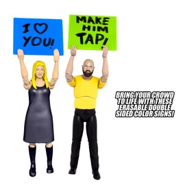 Set of 8 Wrestling Audience Crowd Signs for WWE & AEW Wrestling Action Figures