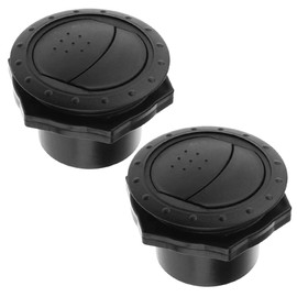 VOANZO 2Pcs 60mm Round AC Air Outlet Vent Louvered Dashboard Electroplate Knob for RV Bus Boat Yacht Caravan