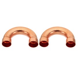 PATIKIL 1 Inch ID Copper Pipe Fittings, 180 Degree Return Bend Copper Pipe Sweat Welding Solder Connection for HVAC Air Conditioning Hydraulic