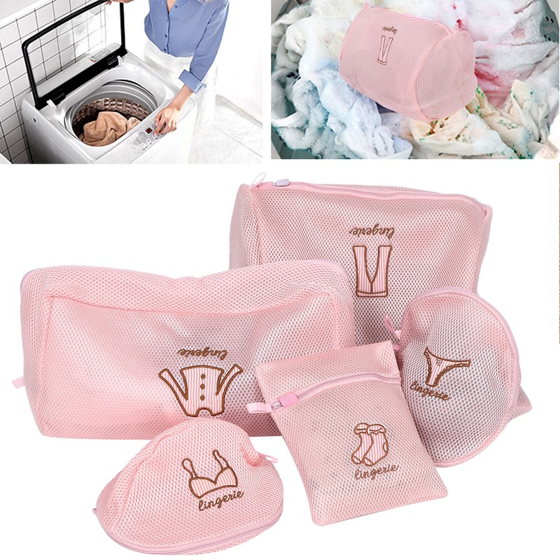 5Pcs/Set Clothing Washing Laundry Net Bag for Bra Underwear Socks