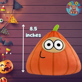 MOTTOYS Alieyn Soft Plush - 8,5 inch/22 cm Stuffed Toy - Emotion Doll - Toys for Fans - Game and Different Emotional Pillow - Fun App Plushies - Present for Kids and Adults (Pumpkin Pu)