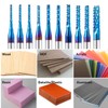 10pcs 0.8-3.175mm End Mill CNC Router Bits, 1/8” Shank Nano