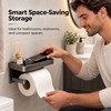 Self-Adhesive Toilet Paper Holder – No-Drill Aluminum Wall-Mounted Tissue Roll