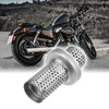 X AUTOHAUX Motorcycle Exhaust Silencer Exhaust Pipe Silver Tone 100mm