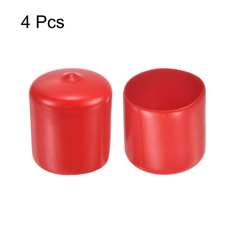 sourcing map 4pcs Rubber End Caps 1 1/4"(32mm) ID Vinyl