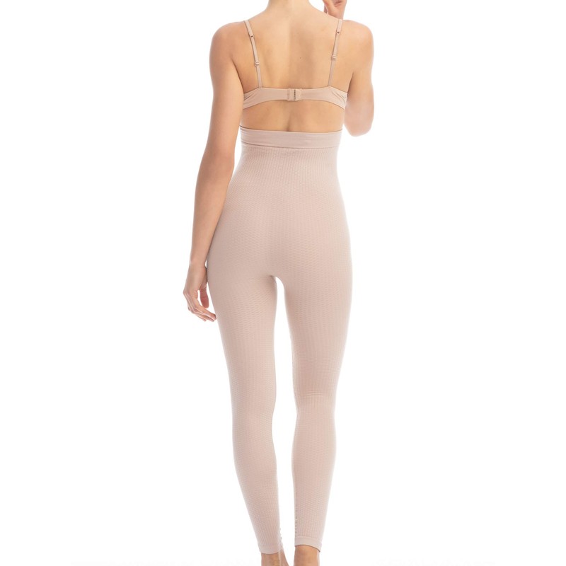 FarmaCell 133 Massaging Leggings High Waist Anti Cellulite, beige