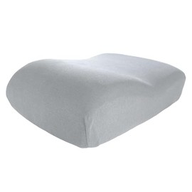 Edda Lux Cover suitable for Tempur travel pillow, 25 x 31 x 10/7 cm, shape-retaining jersey cushion cover for neck pillow, made of 100% cotton for pillows, in platinum