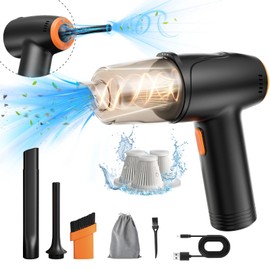 TBCR Handheld Car Vacuum Cleaner Cordless, 9000Pa Vacuum and Air Duster, Mini Car Vacuum Portable Cordless with 6000mAh Battery, 3 Filters, Storage Bag - Ideal for Home, Office