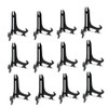 Tincogo 3" Black 12pcs/set Plastic Easels Plate Display Stands Picture