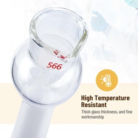 4E's USA Tissue Grinder 4 Sets - 15mL Glass Dounce Homogenizer Tissue Grinder Tube with Pestel, Made of Borosilicate Glass with Cross Handle