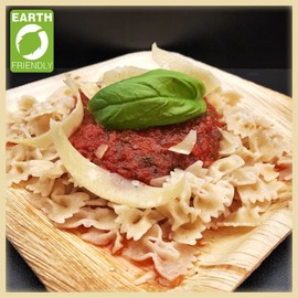 100 Palm Leaf Plates, Round, Diameter 25 cm, Palm Leaf Tableware Set Made of Palm Leaf, Disposable Plates, 100% Compostable, Environmentally Friendly for BBQ, Party, Barbecue, Outdoor