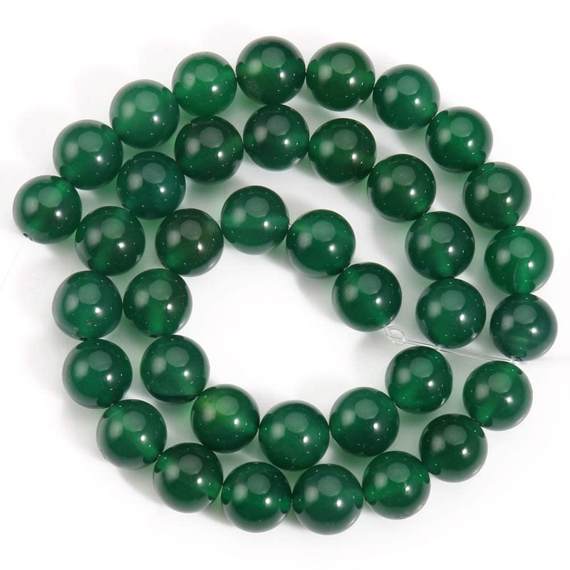 35 abalorio de ágata verde de 10 mm, abalorio de