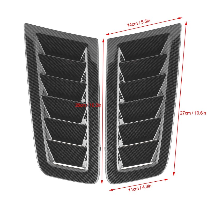 Aramox 2Pcs Universal Bonnet Air Vents Engine Hood Car Exterior